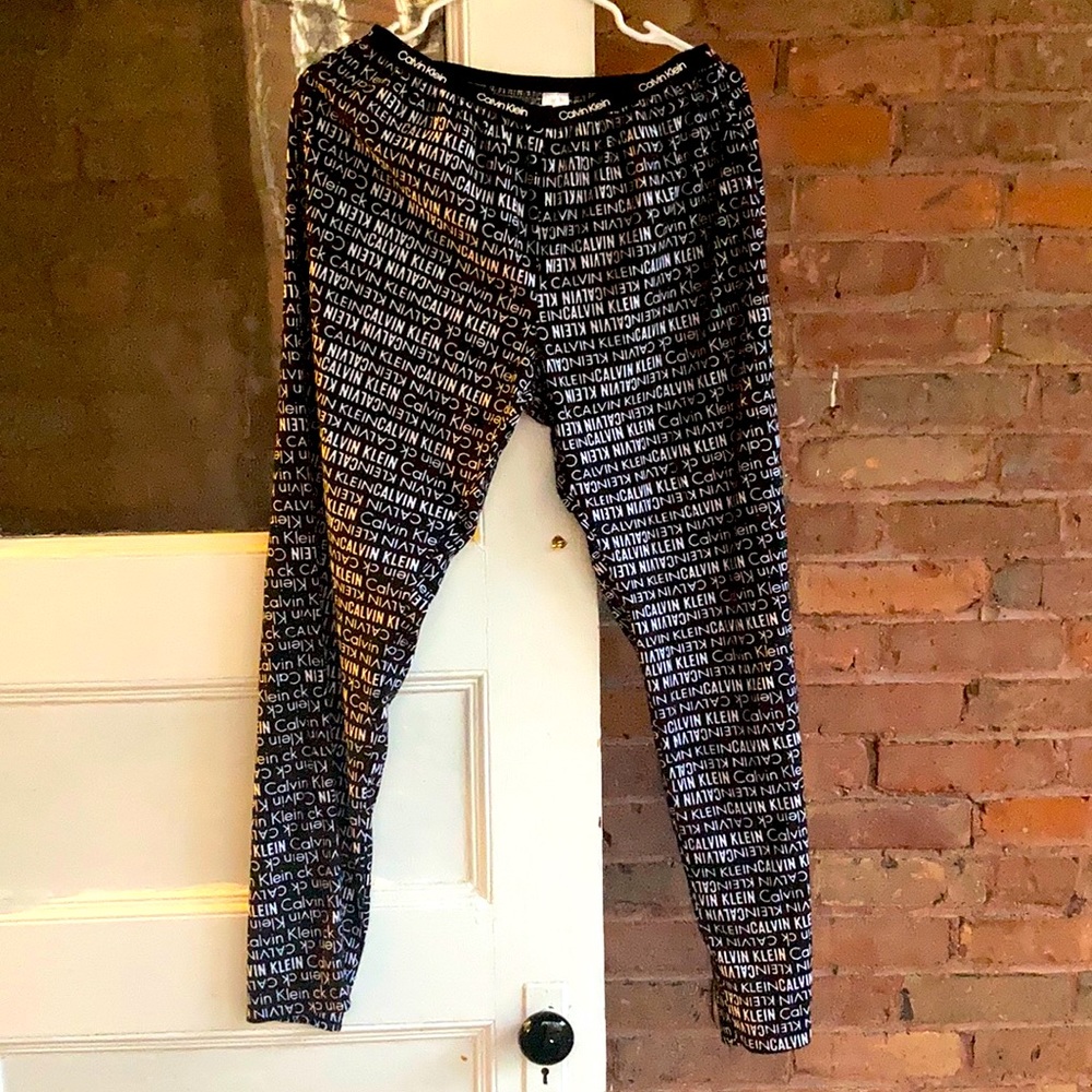 Calvin Klein Sleepwear Black Elastic Waist Pants